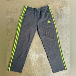Grey and neon green men’s  wide leg sweatpants